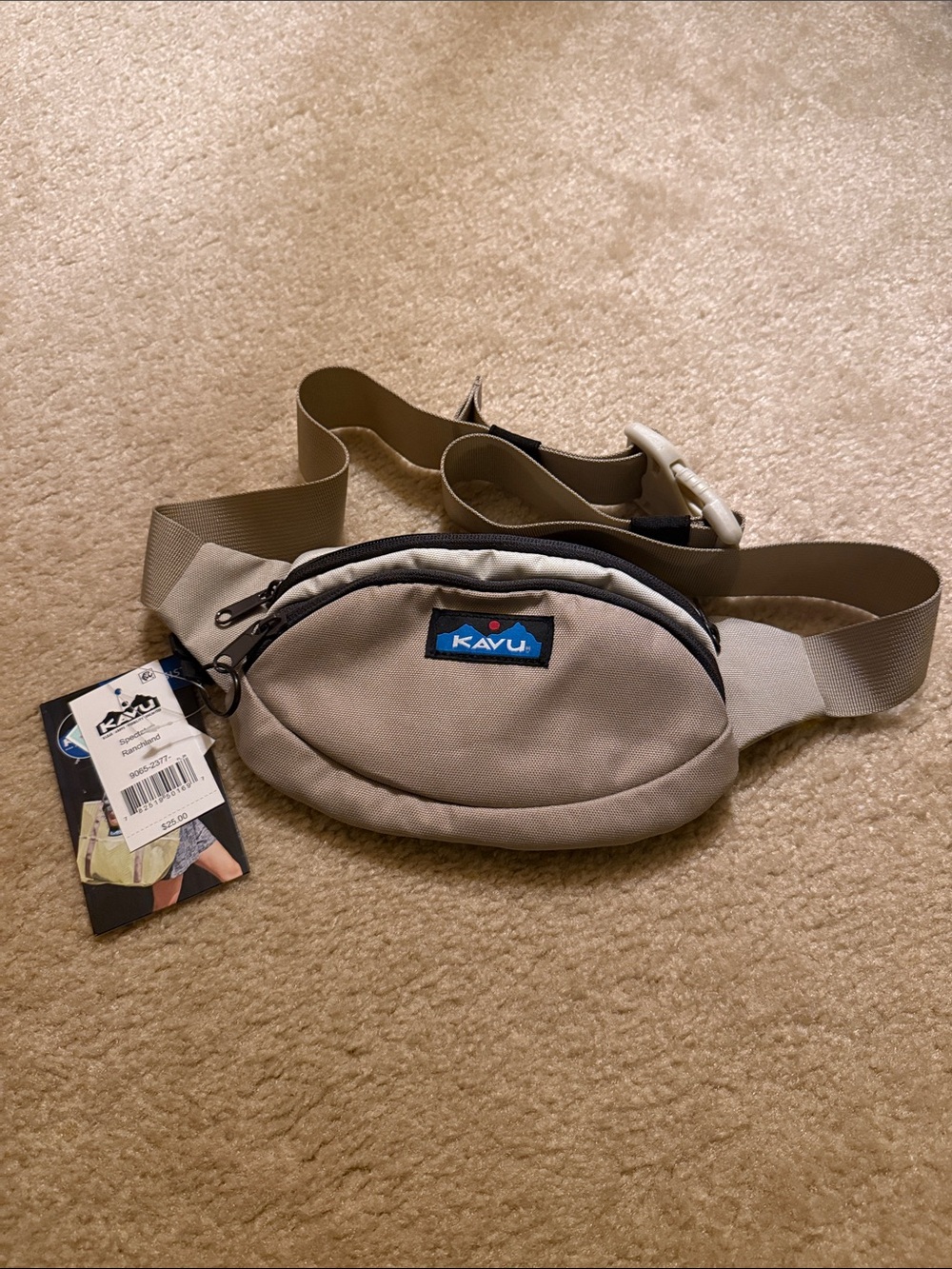 Kavu Beige/Tan Waist Pack with Black Trim